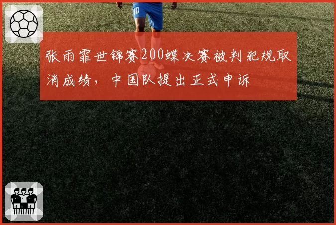 张雨霏世锦赛200蝶决赛被判犯规取消成绩，中国队提出正式申诉